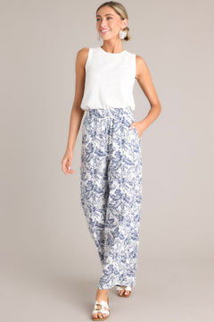 JANINE TROPICAL PRINT PANTS