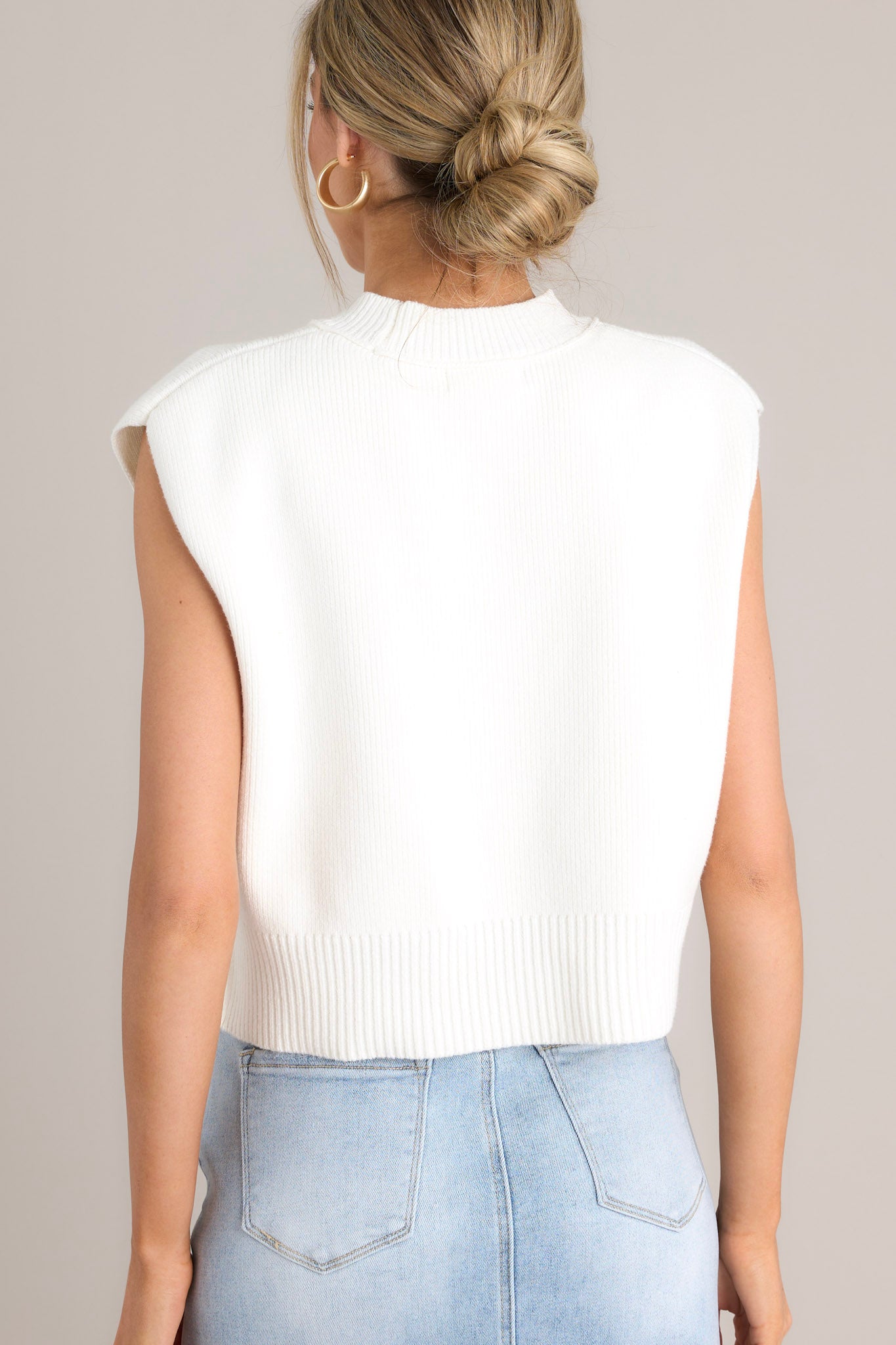 White Sweater Crop Top All Tops Red Dress