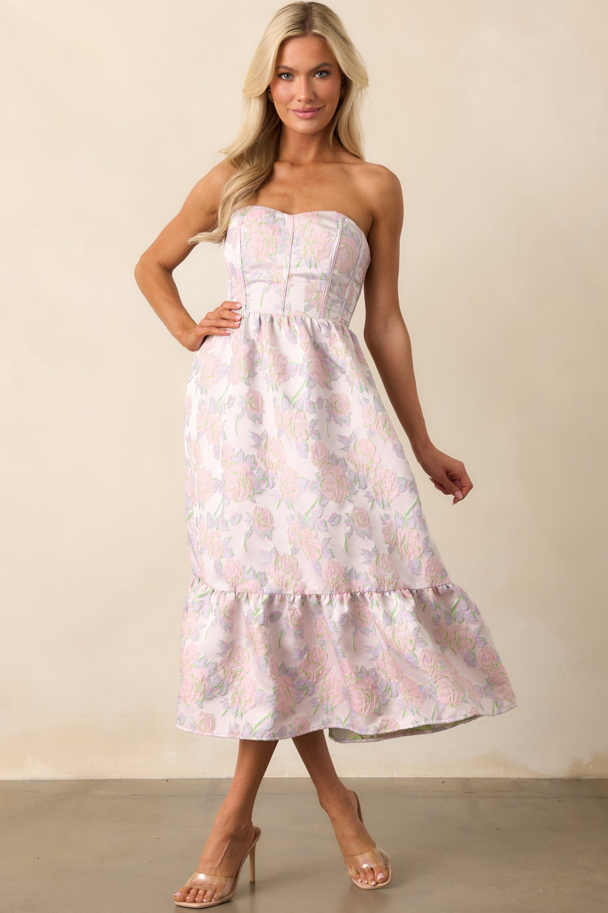 OVERSIZED SLEEVELESS FLOWERMARDI_MAGENTA LAVENDER main image 1