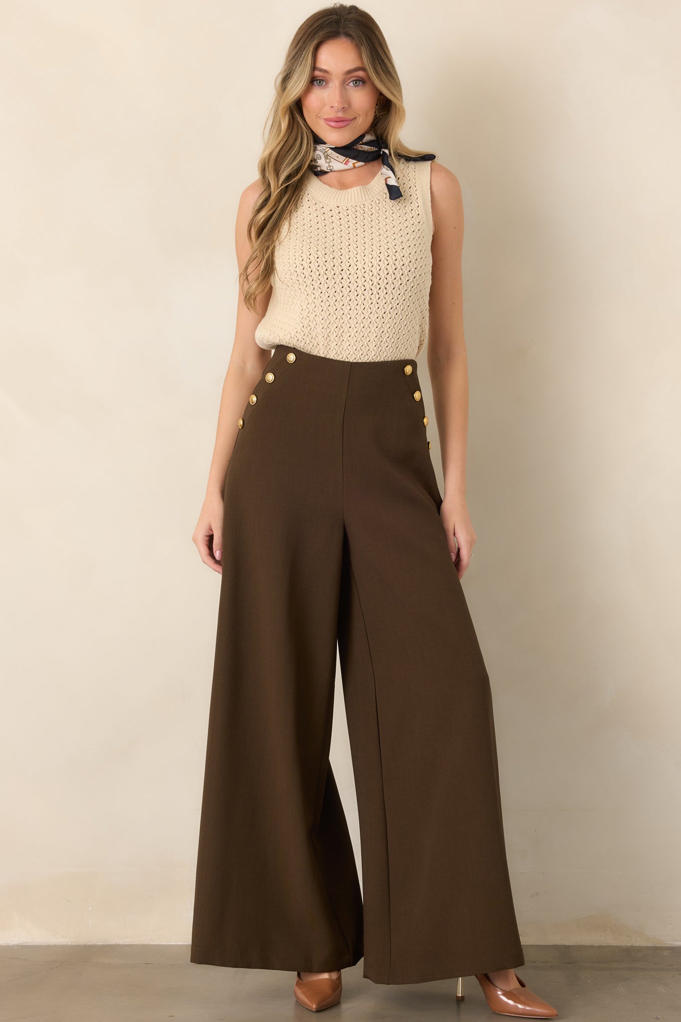 Better Than Ever Beige Knit Sleeveless Top