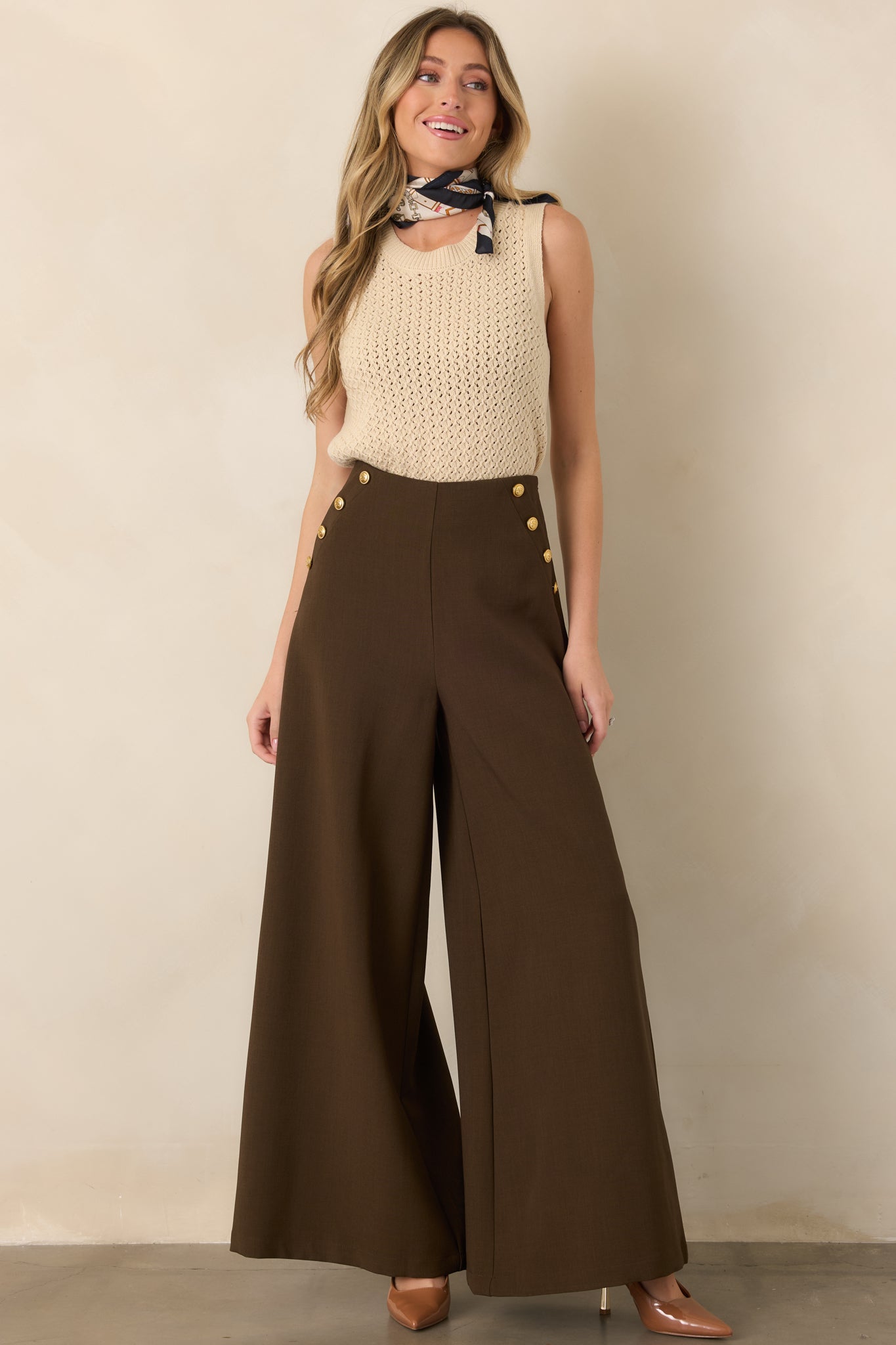 Better Than Ever Beige Knit Sleeveless Top