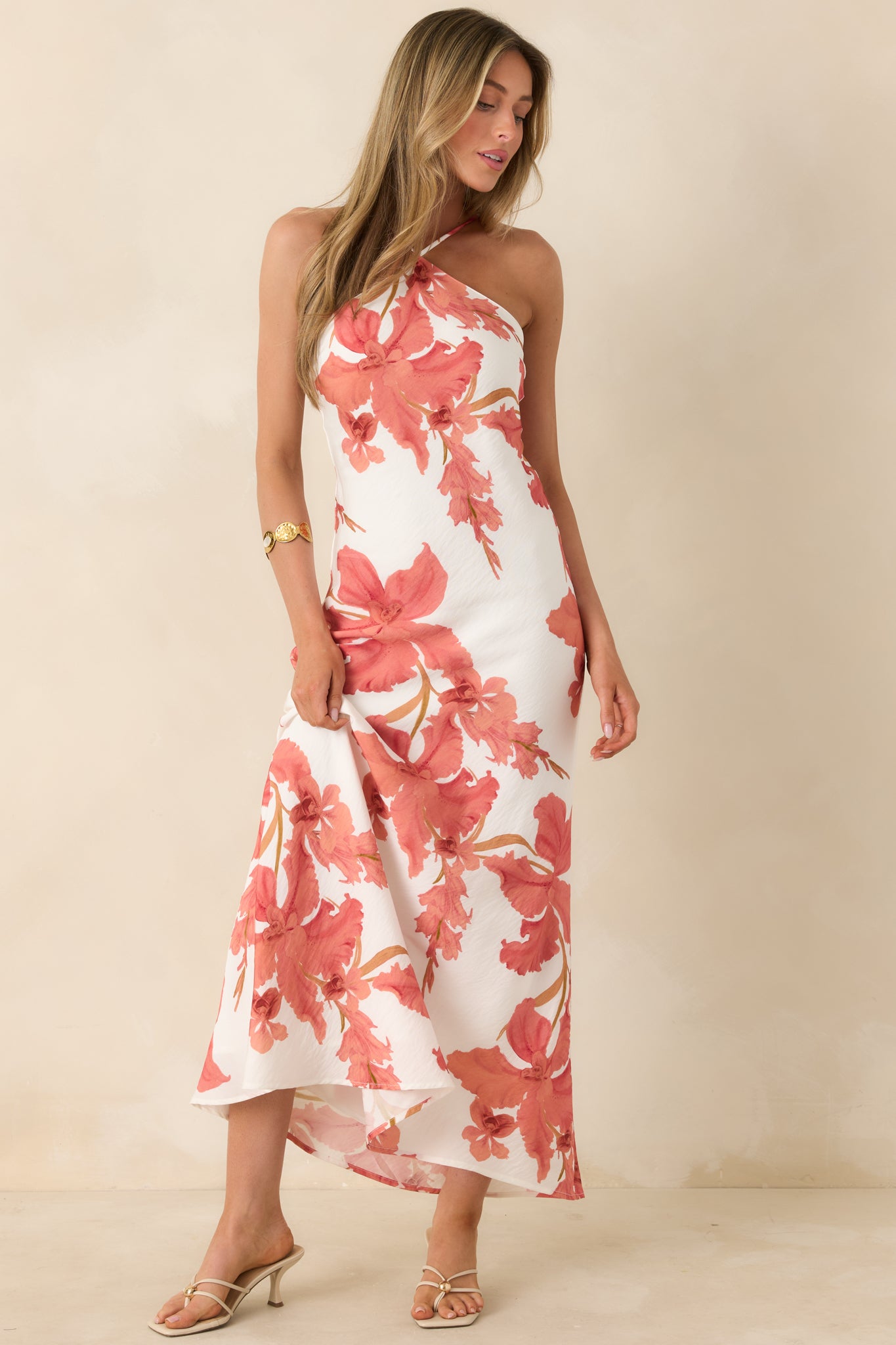 jasmine halter dress mumu Jasmine Halter Midi Dress, in Moss Green Luxe Satin | Show Me Your Mumu main image 1