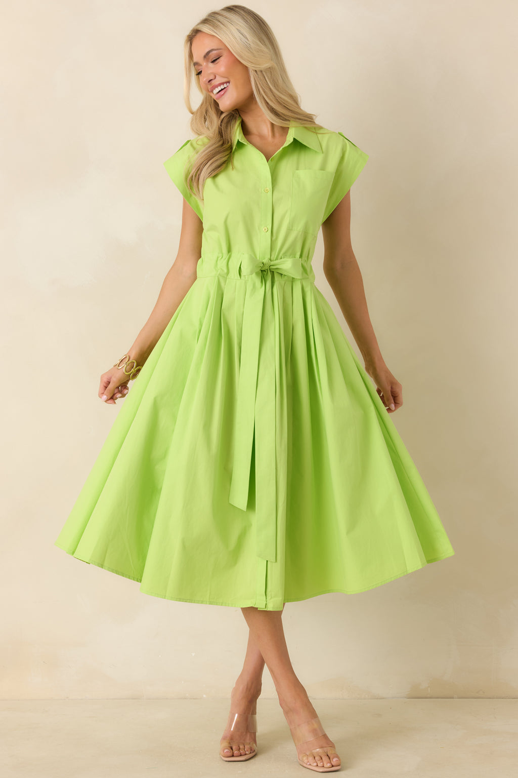 green lime dress Lana Midi CL135910327 Cut-Out Long A-Line Prom YGroup_ramie-strapless-mini-dress-petite Size:16 (32/33)