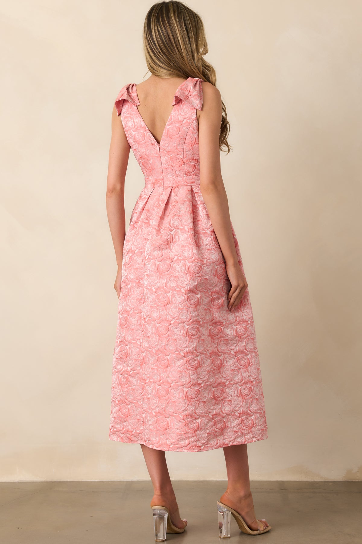Jacqueline Dress Coral Florals