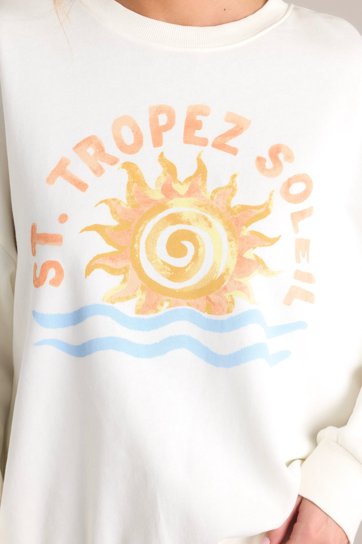 Z-Supply Soleil Sunday Sea Salt Sweatshirt | Red Dress