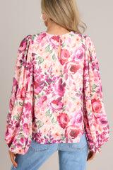 Totally Winning Ivory Floral Print Top