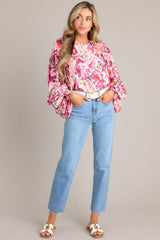 Totally Winning Ivory Floral Print Top