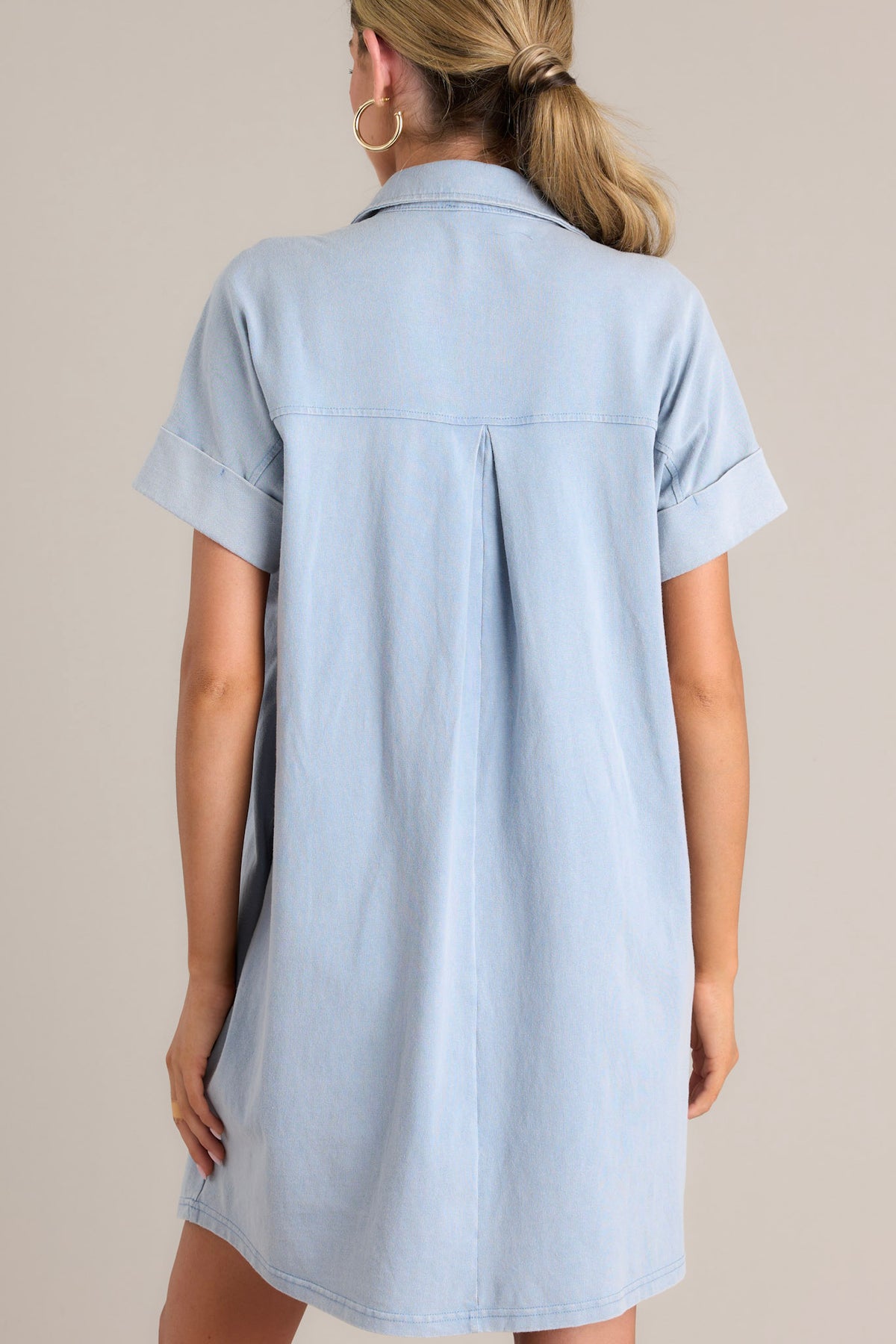 Basic And Trendy Charming Collared Mini Dress