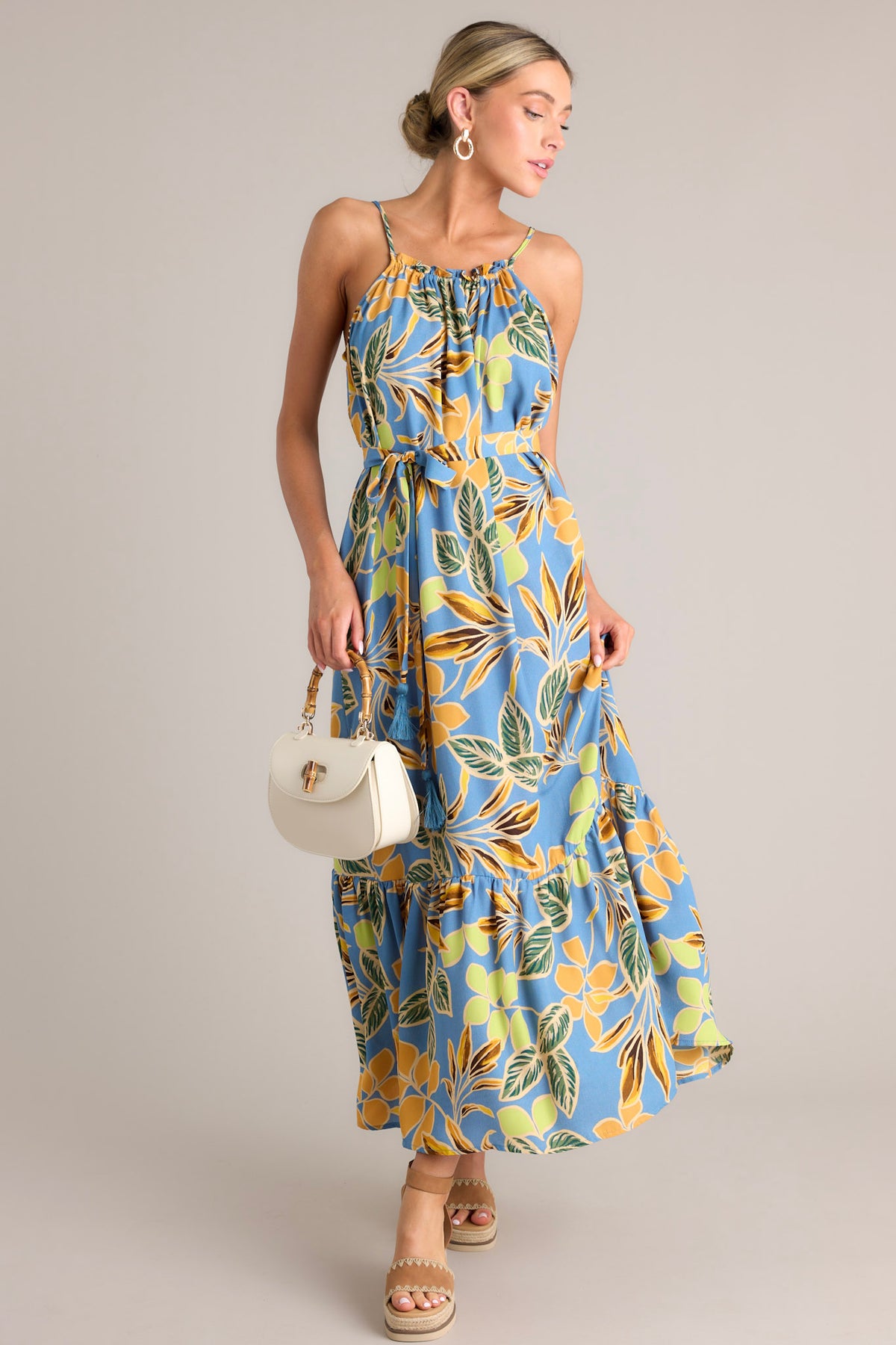 Tropical Breeze Maxi Dress (Blue)