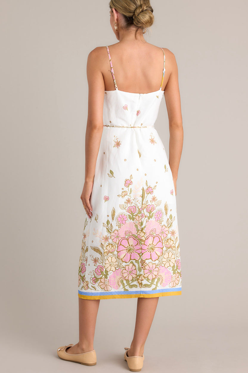 Fiorina Wrap Midi Dress | Ivory Multi Floral