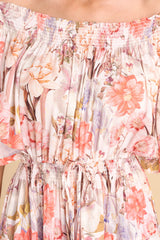 2 Will It To Be Taupe Multi Floral Print Maxi Dress at reddress.com