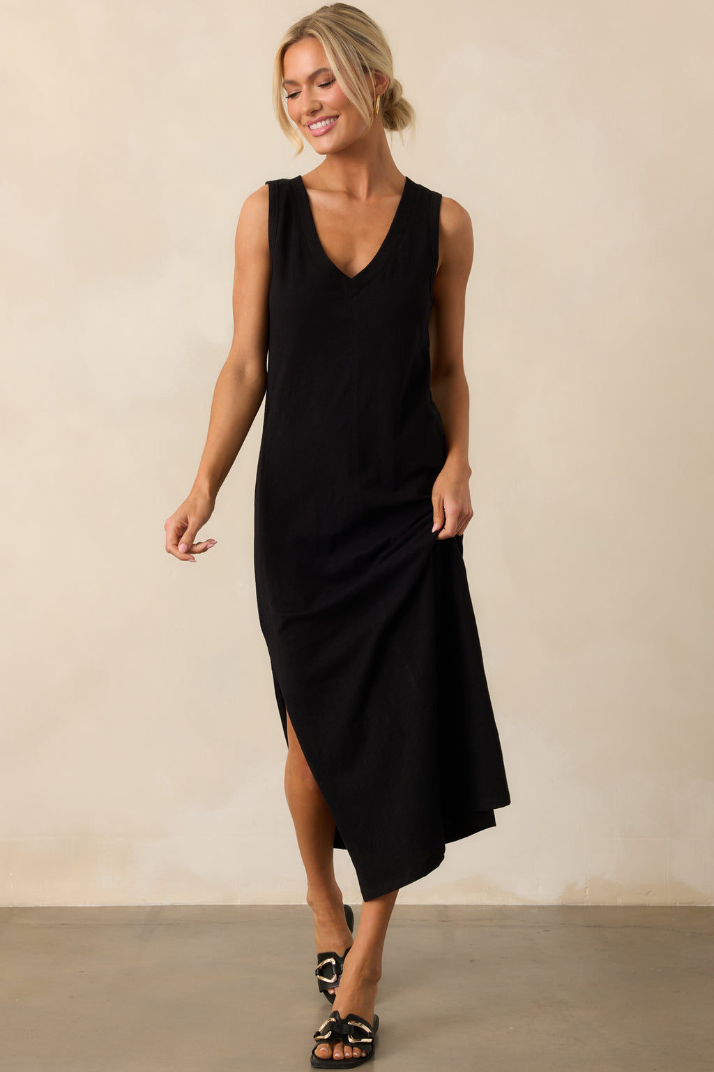 z supply women's palisades midi dress black Palisades Midi Dress main image 0