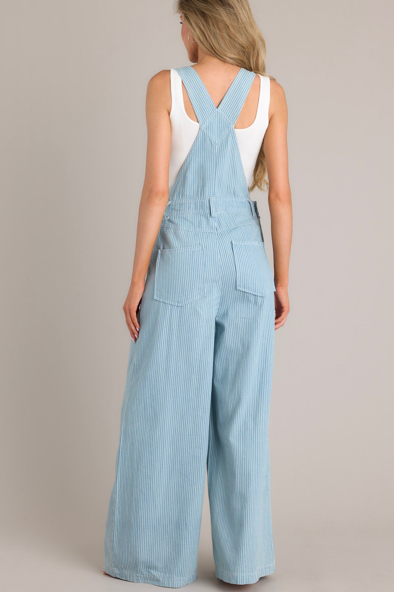 GALLEON Woven overalls - Chambray/Cream Plaid