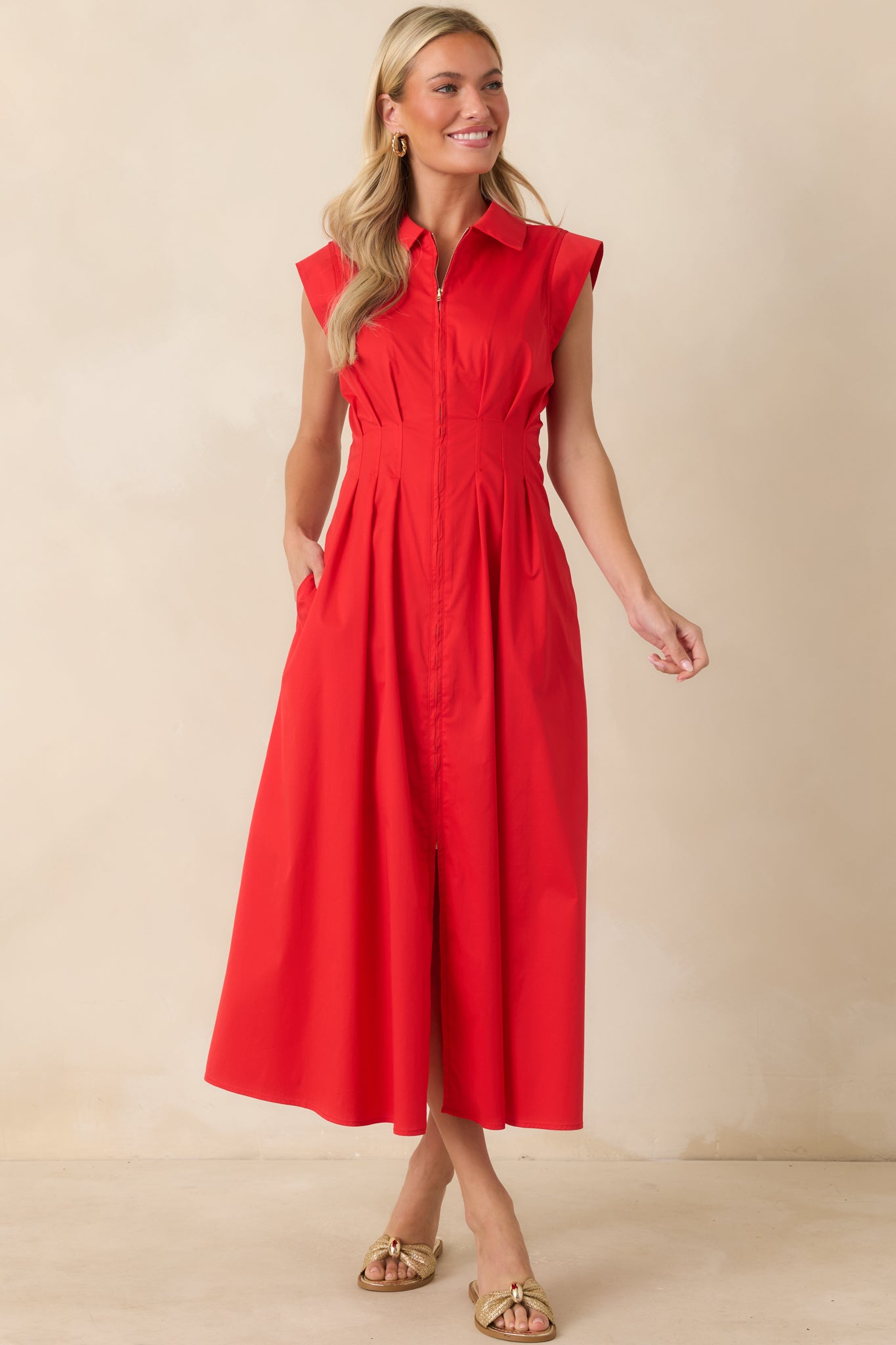Vibrant summer dress with a breezy silhouette designed for effortless warm-weather styling.