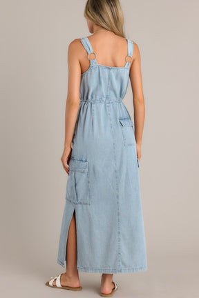 Multi-Color Chambray & Rayon Dress