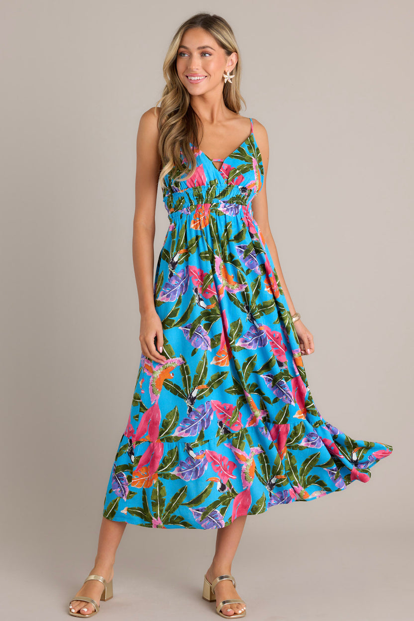 PERCY Midi Dress - Tropicale Print