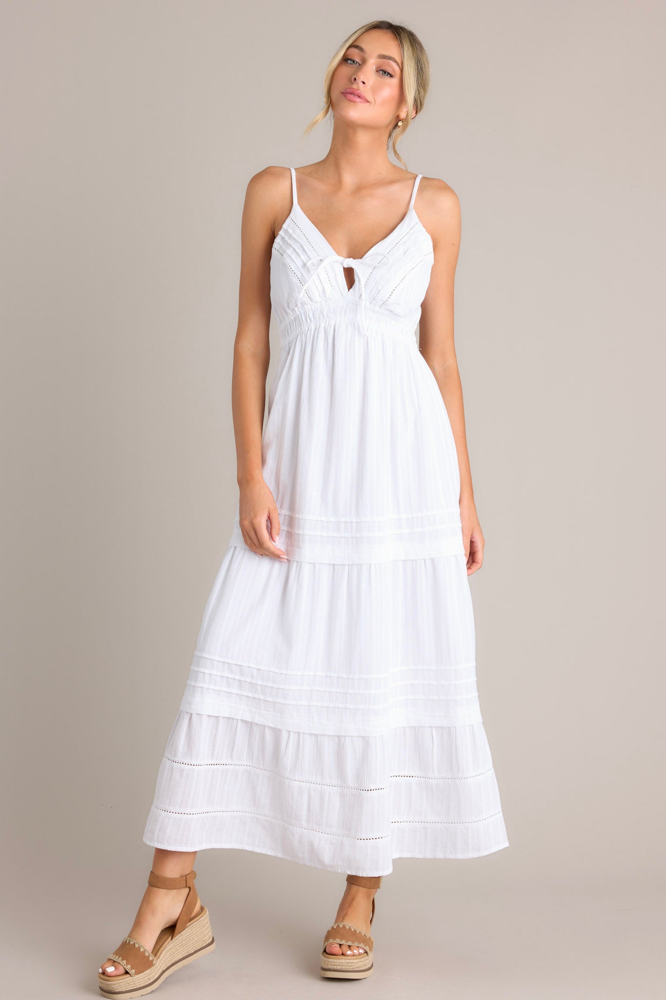 ZSupply Divinity White Midi Dress Red Dress