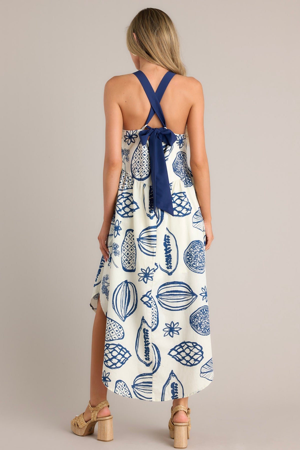 VERY J Tropical Printed Cami Midi Dress