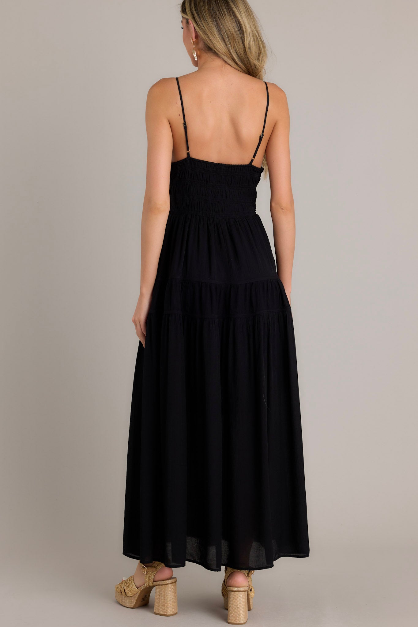 Flowy Black Maxi Dress - Casual Dresses | Red Dress