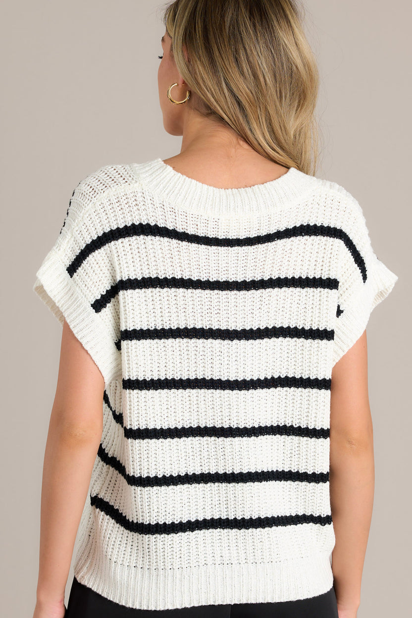 Brown Stripe Sweater Top main image 0