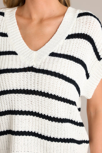 Fresh Start Stripe Sweater Top