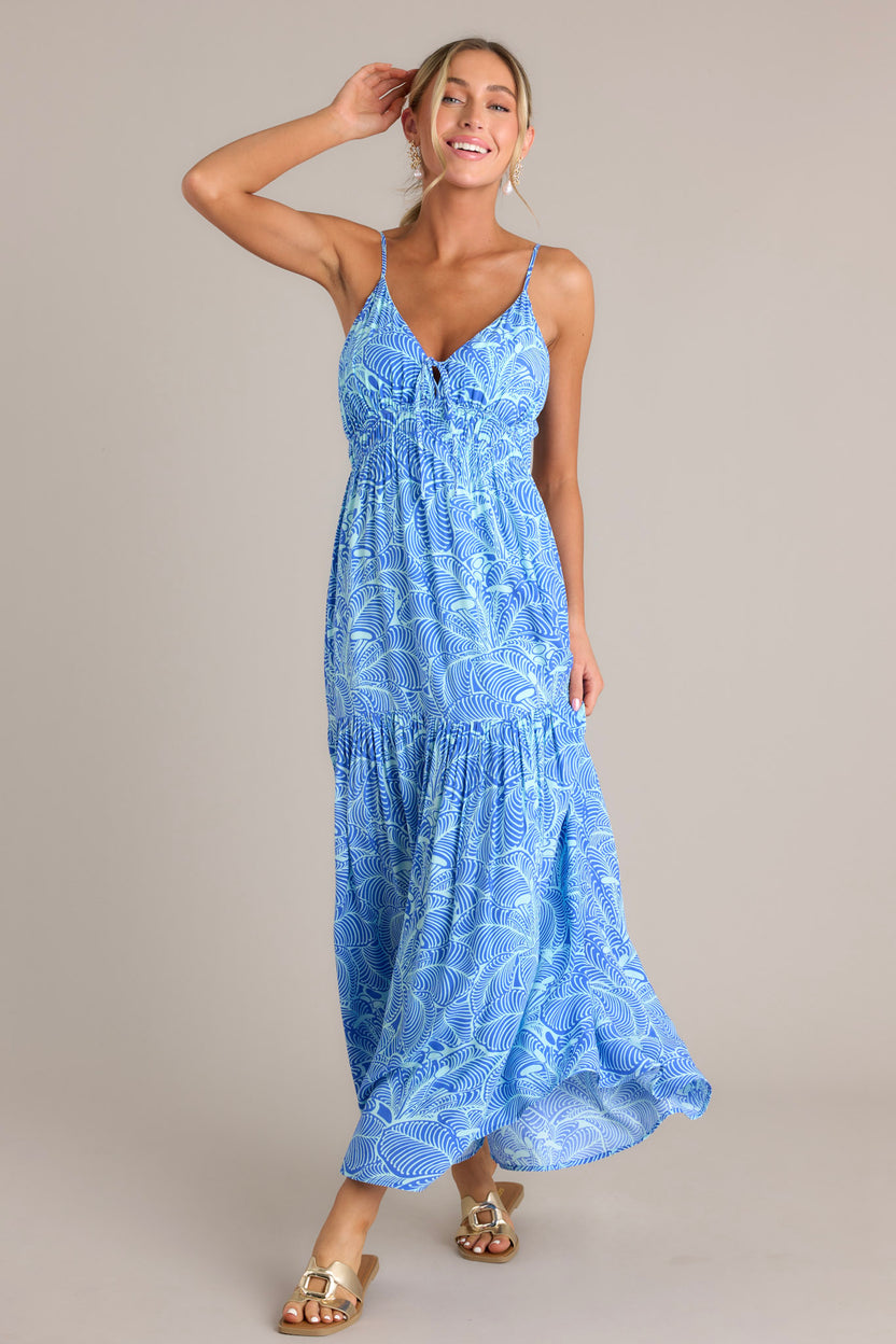Z Supply Faya Idra Ditsy Maxi Dress in Cloud main image 0