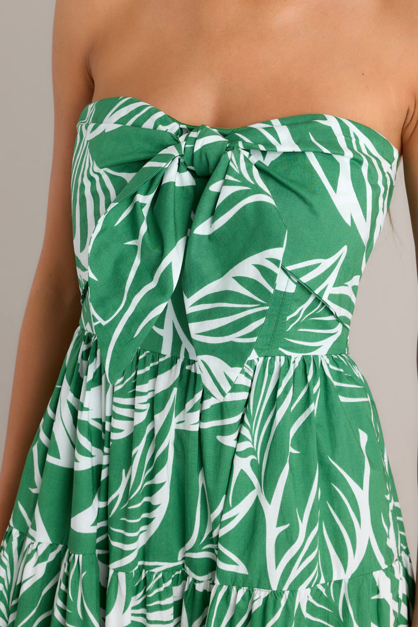 1210551 Green Striped Cotton Dress main image 1