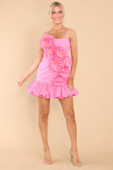 3 Danny Pink Flower Dress at reddress.com