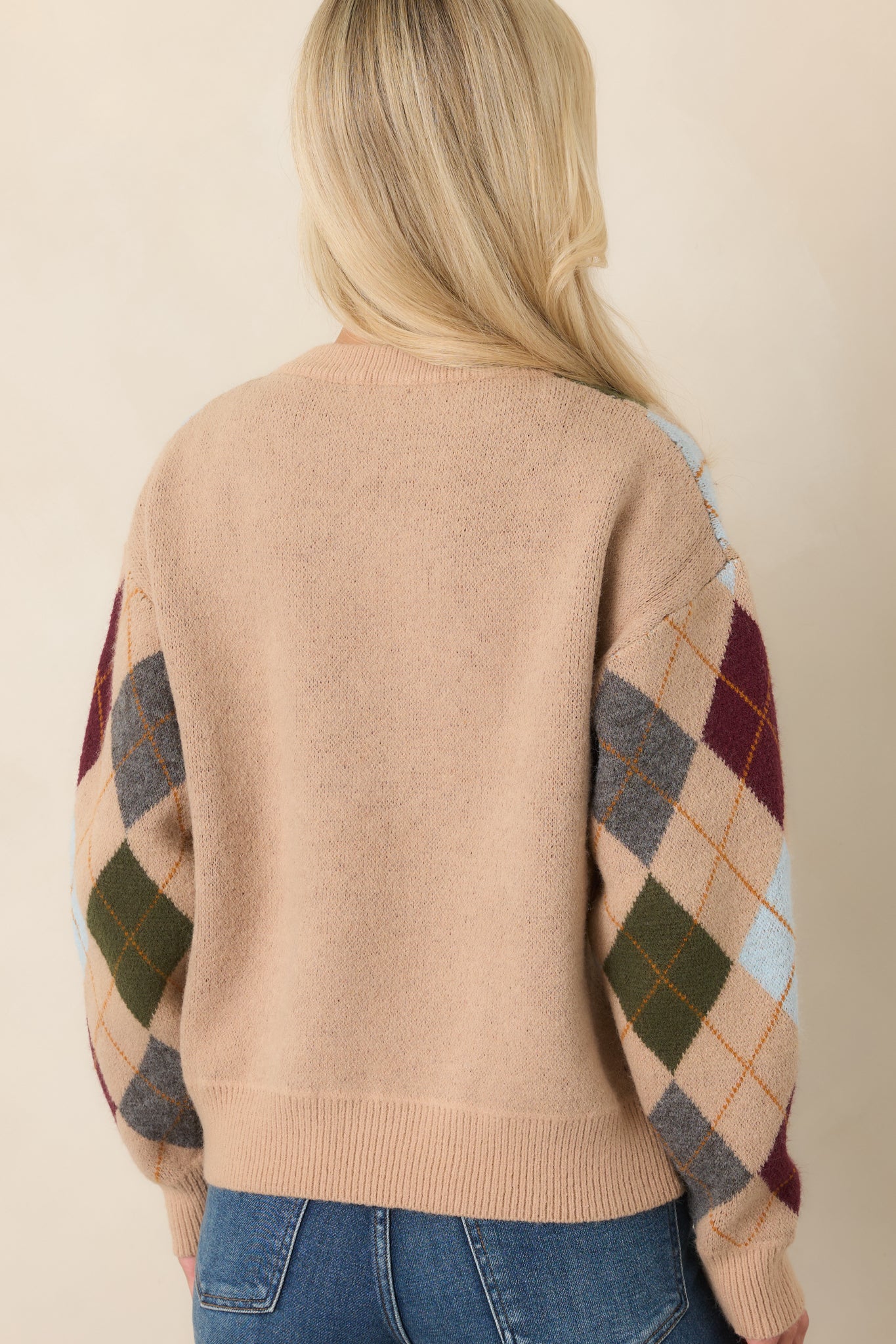 Good Thinking Camel Multi Argyle Sweater
