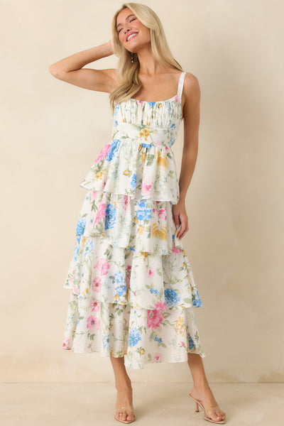 white and red floral maxi dress Women's Could Stay Here Forever Multi | Size: L neonoirudsalg23/6 Pink Dress Shoes for Pair it with heels Color:Antique Turquoise
