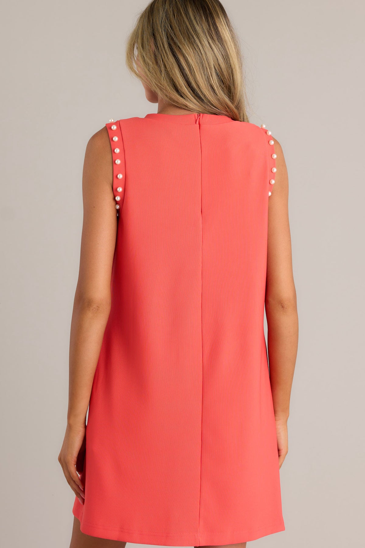 Designer sleeveless red dress with Pocket main image 0