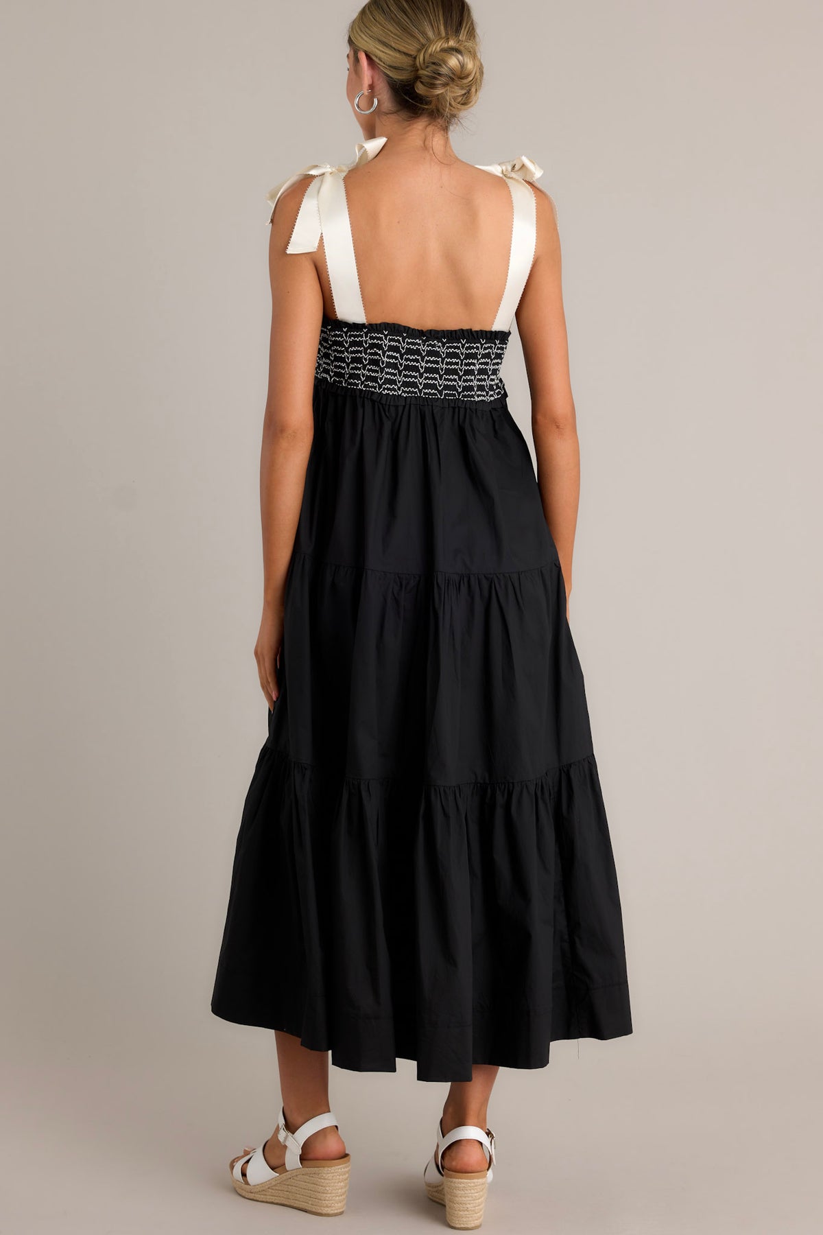 100% Cotton Black Maxi Dress