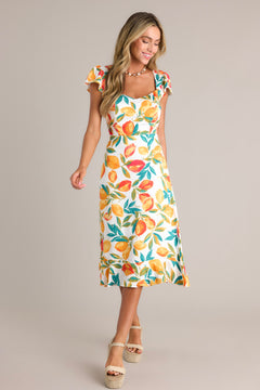 Citrus Garden Midi Dress