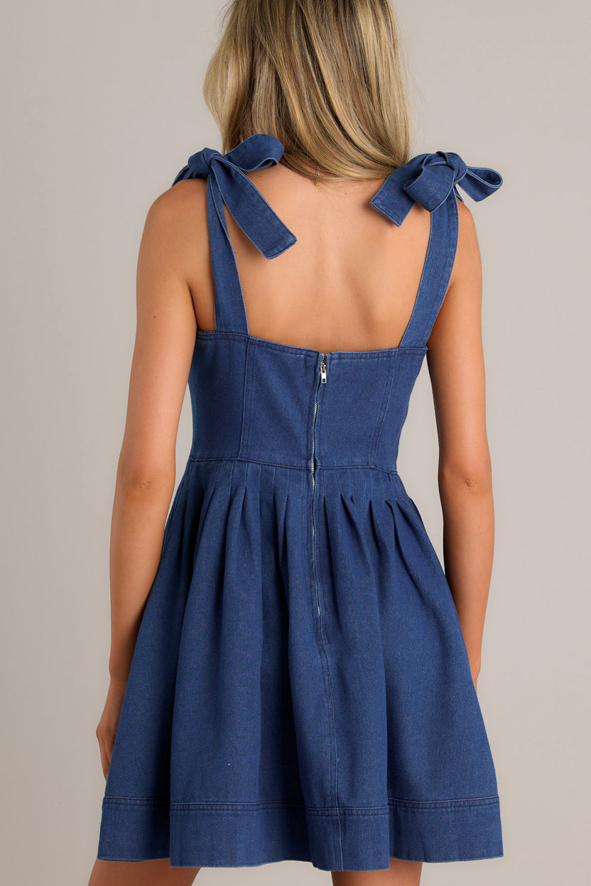 Washed Denim Mini Dress