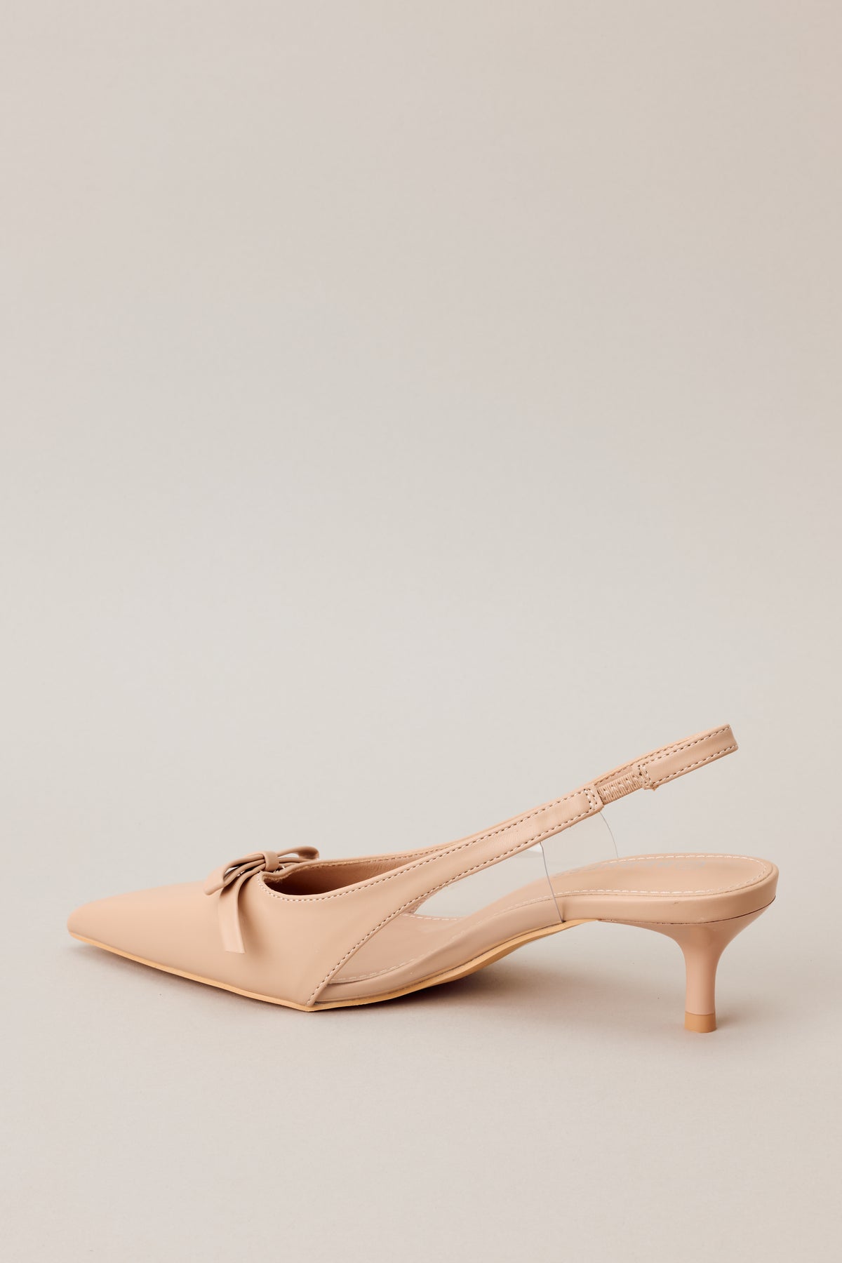 Escarpins Kitten Heel Slingback Femme - Sandales Talon 3.5 Cm Pointu Mignon Élégant Slip-on