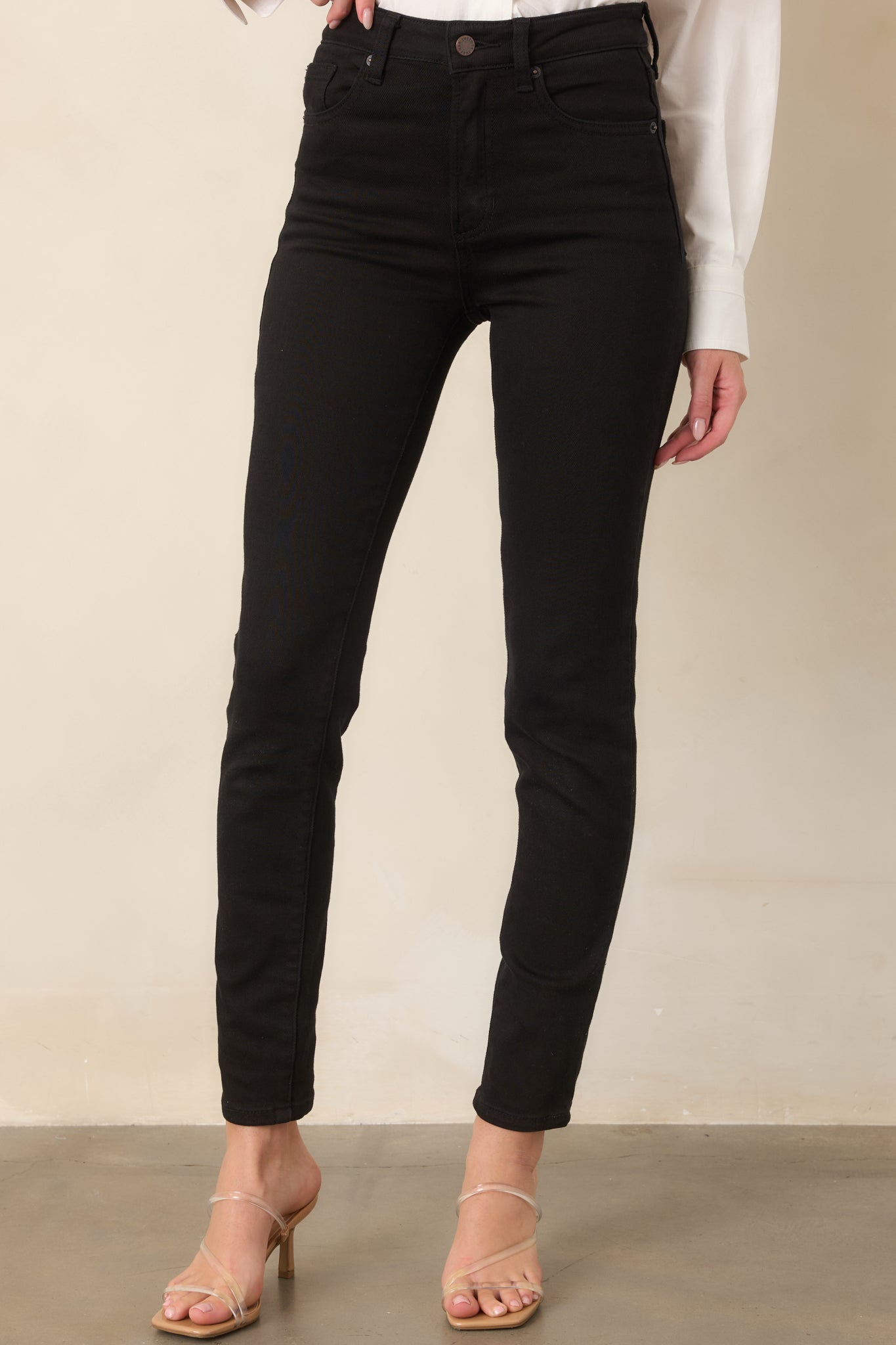 The Edge of It Black Stretch High Waist Jeans