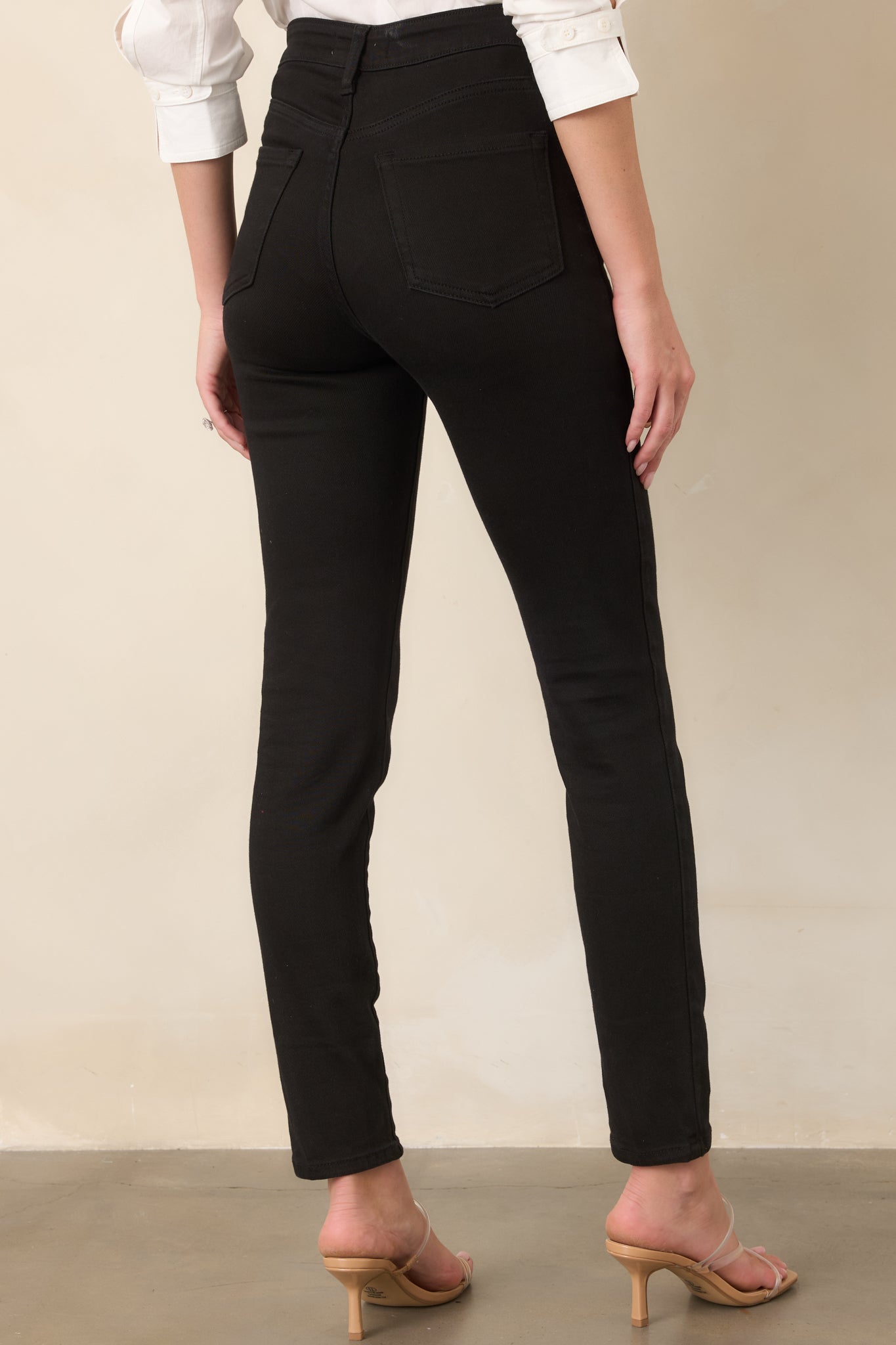 The Edge of It Black Stretch High Waist Jeans