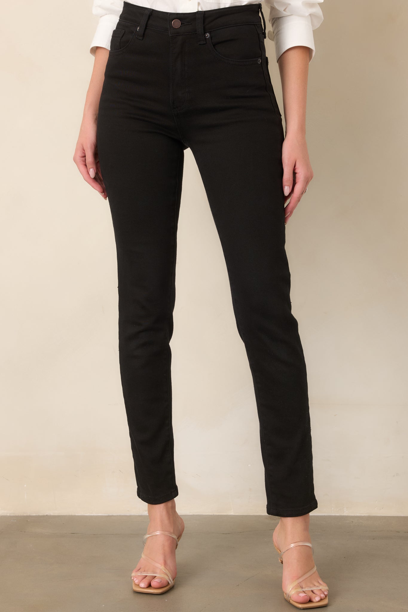 The Edge of It Black Stretch High Waist Jeans