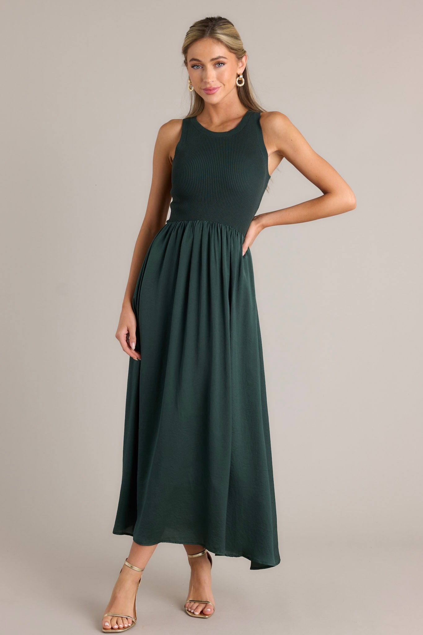 Dark Green Sweater Top Dress - All Dresses | Red Dress Dark Green Sweater Top Dress - All Dresses | Red Dress