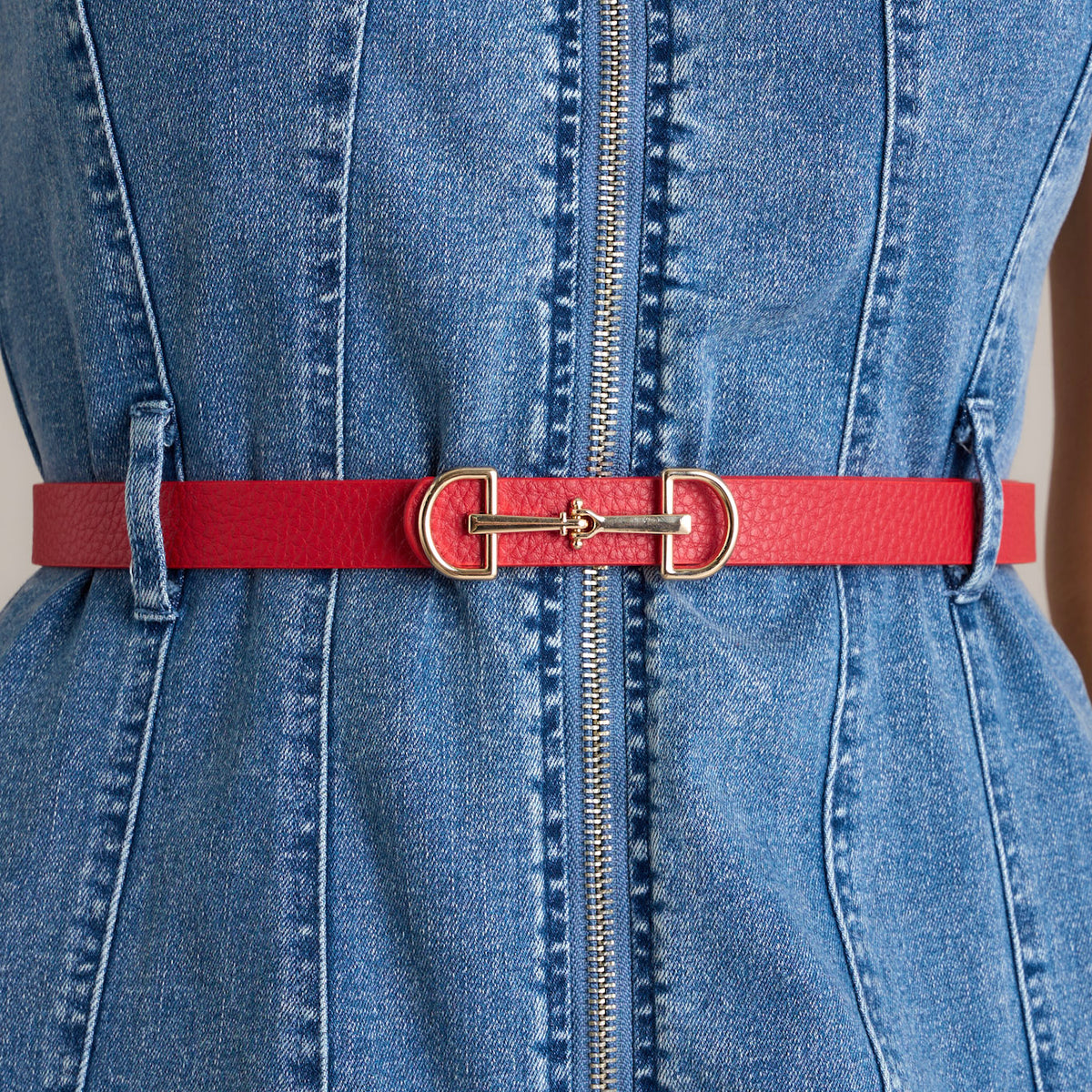 Red Textured Anchor Belt - All Belts