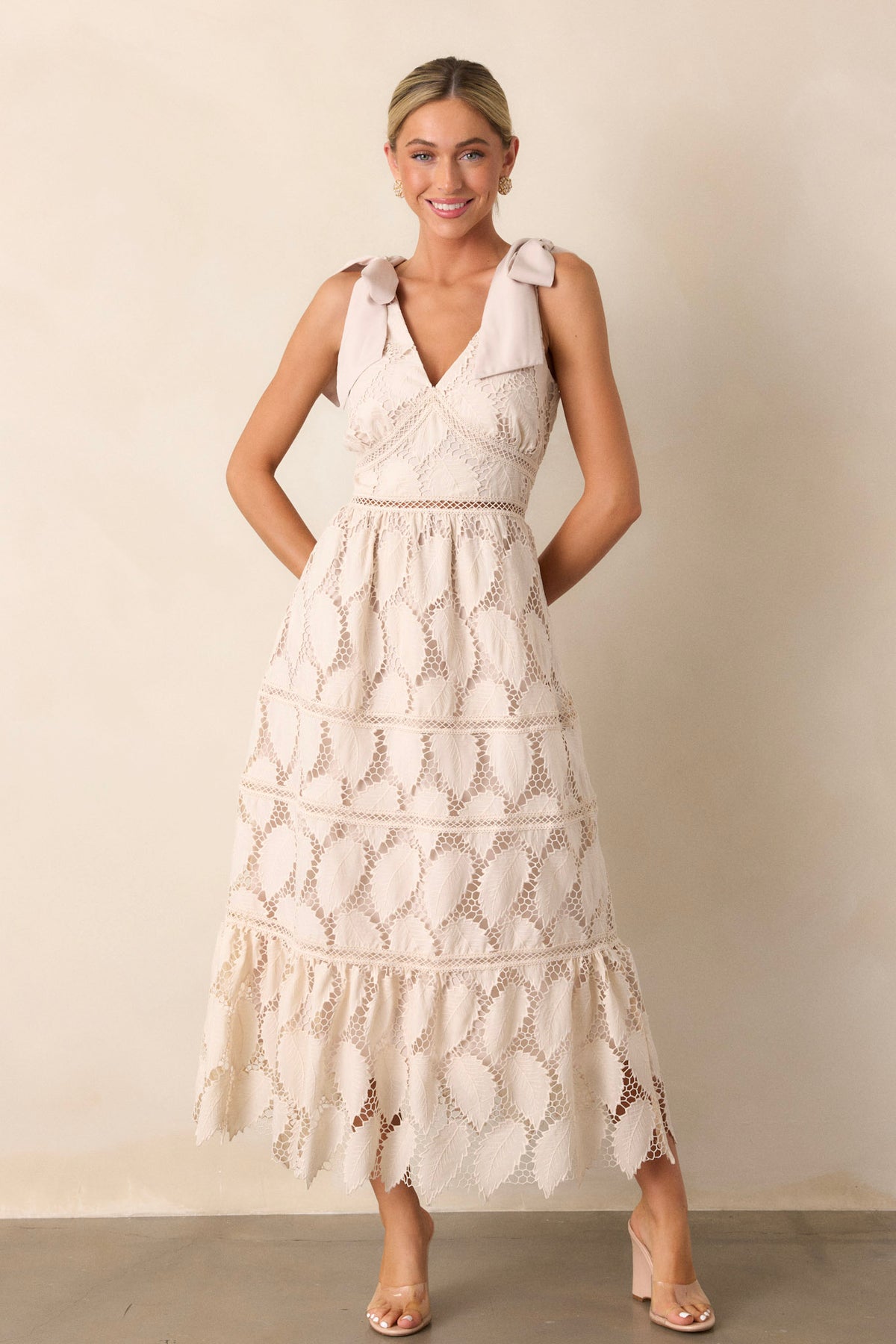 Lexie Lace Dress - Beige main image 0