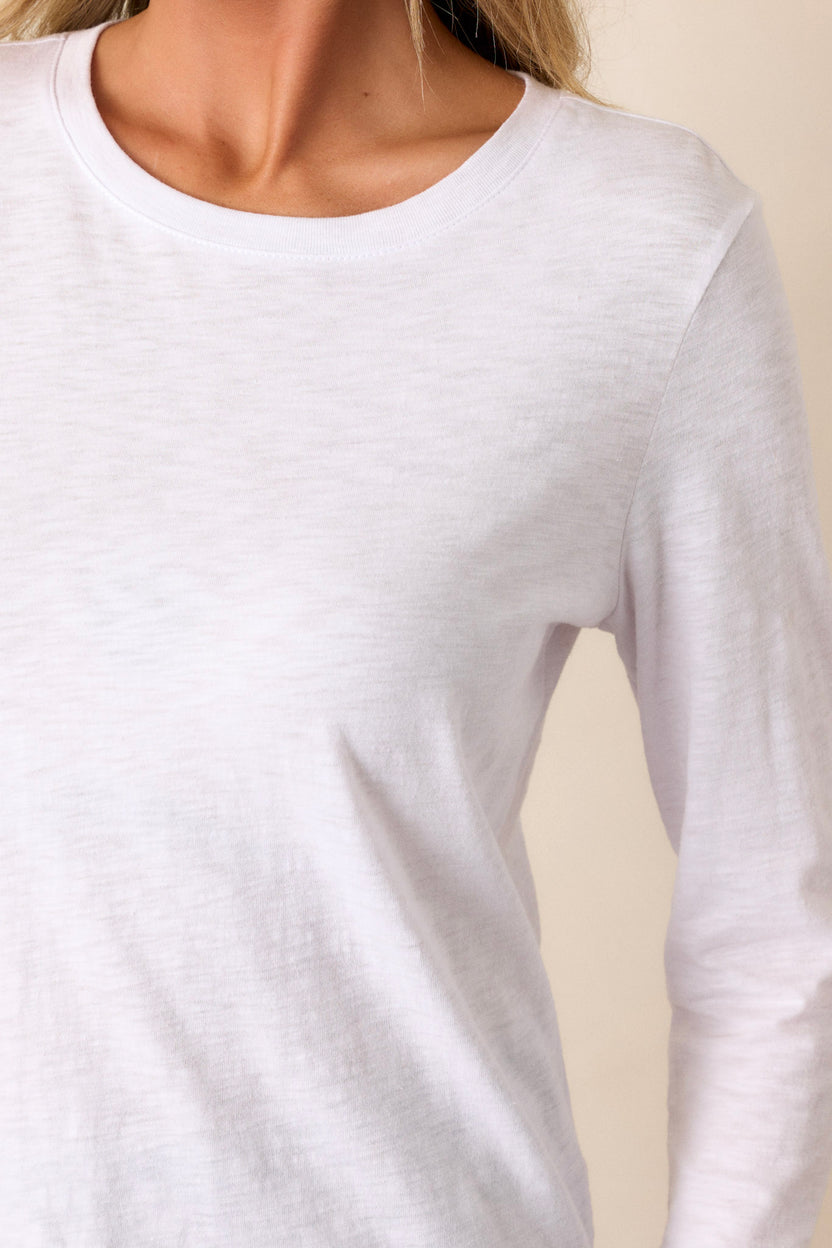 Modern Slub LS Tee - White