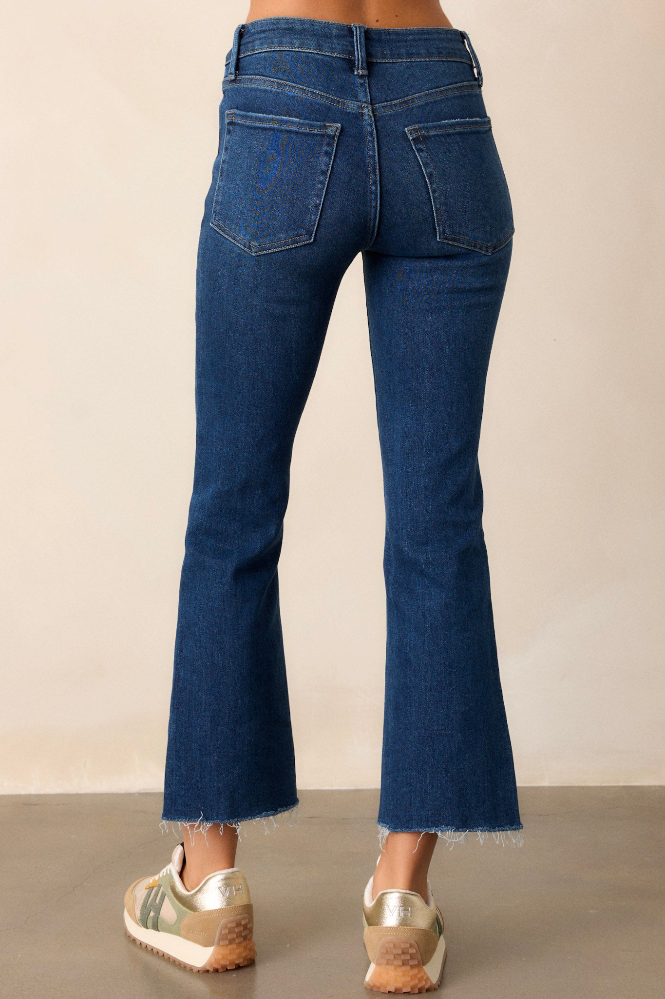 Dark Wash Scissor Cut Flare Jeans main image 0