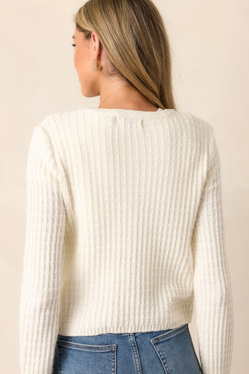 MADDISON KNIT CARDIGAN IVORY