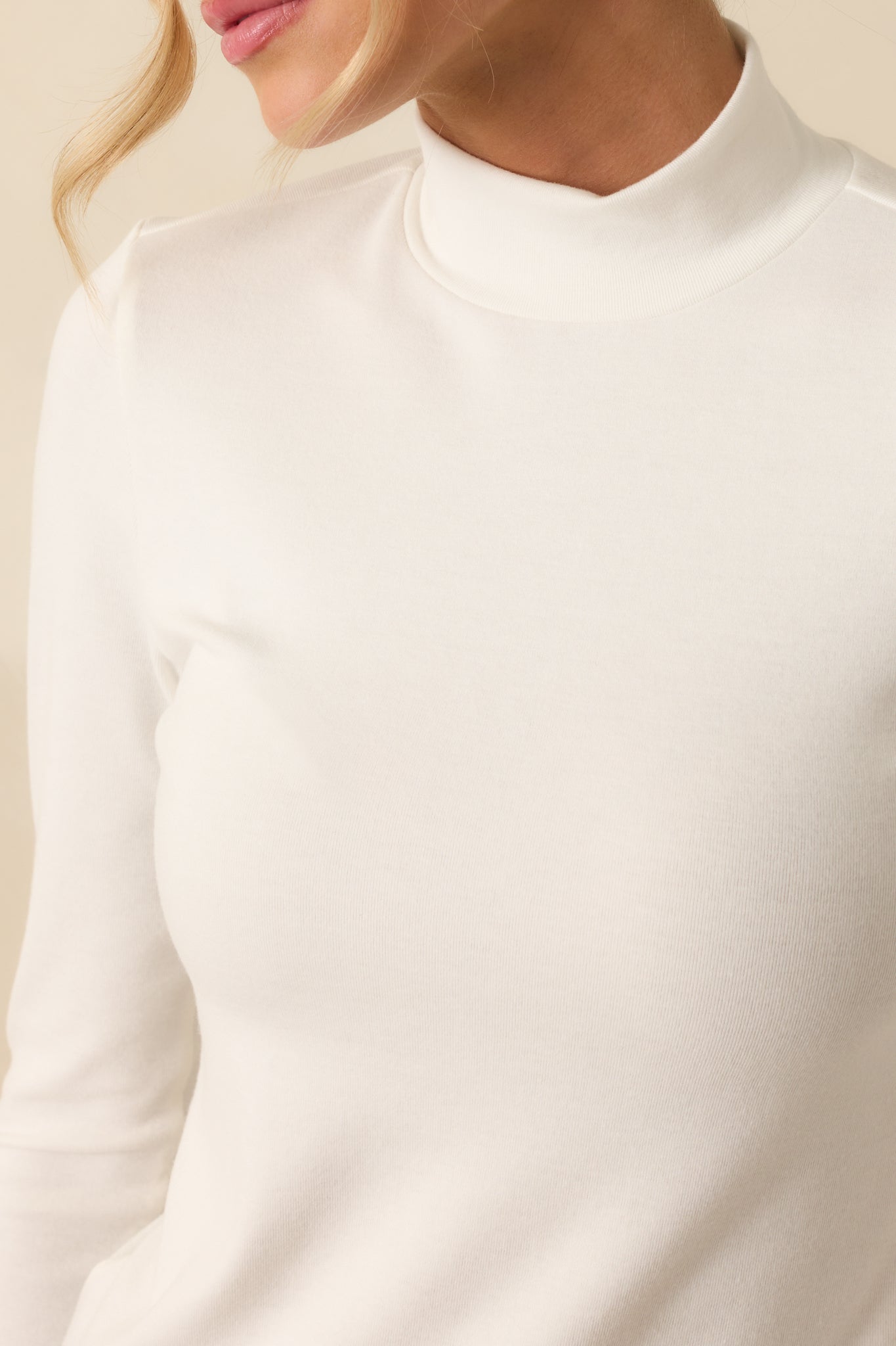 Detailed shot of soft material and subtle texture on the top.