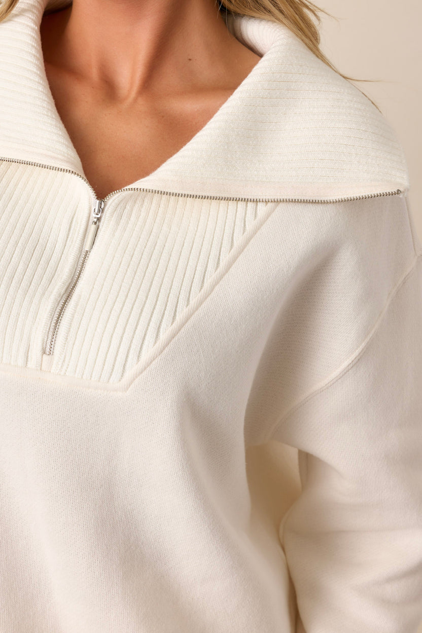 Zemes Sea Salt V Neck Sweater 1