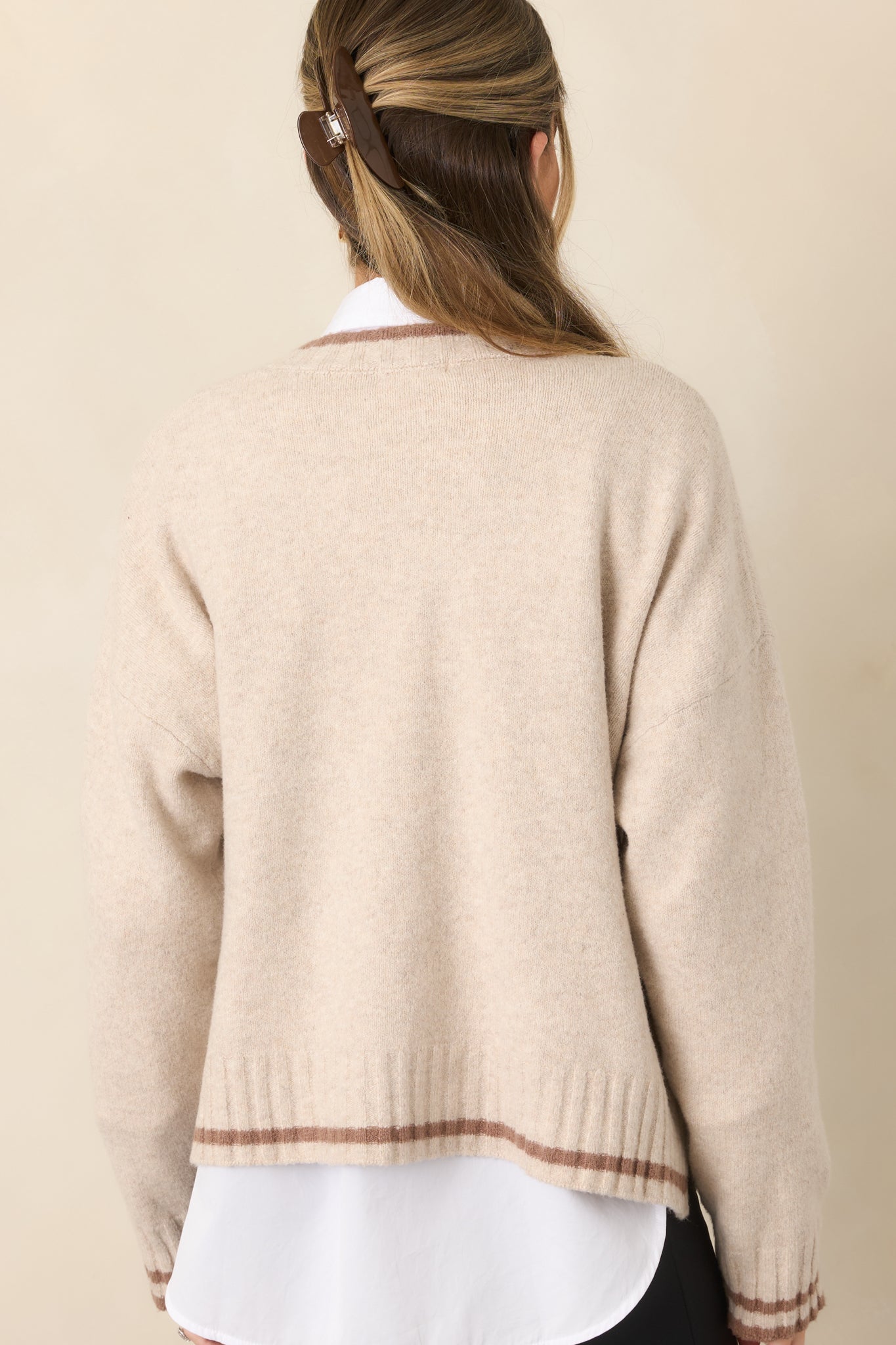 Z Supply Endure Natural Heather V-Neck Sweater