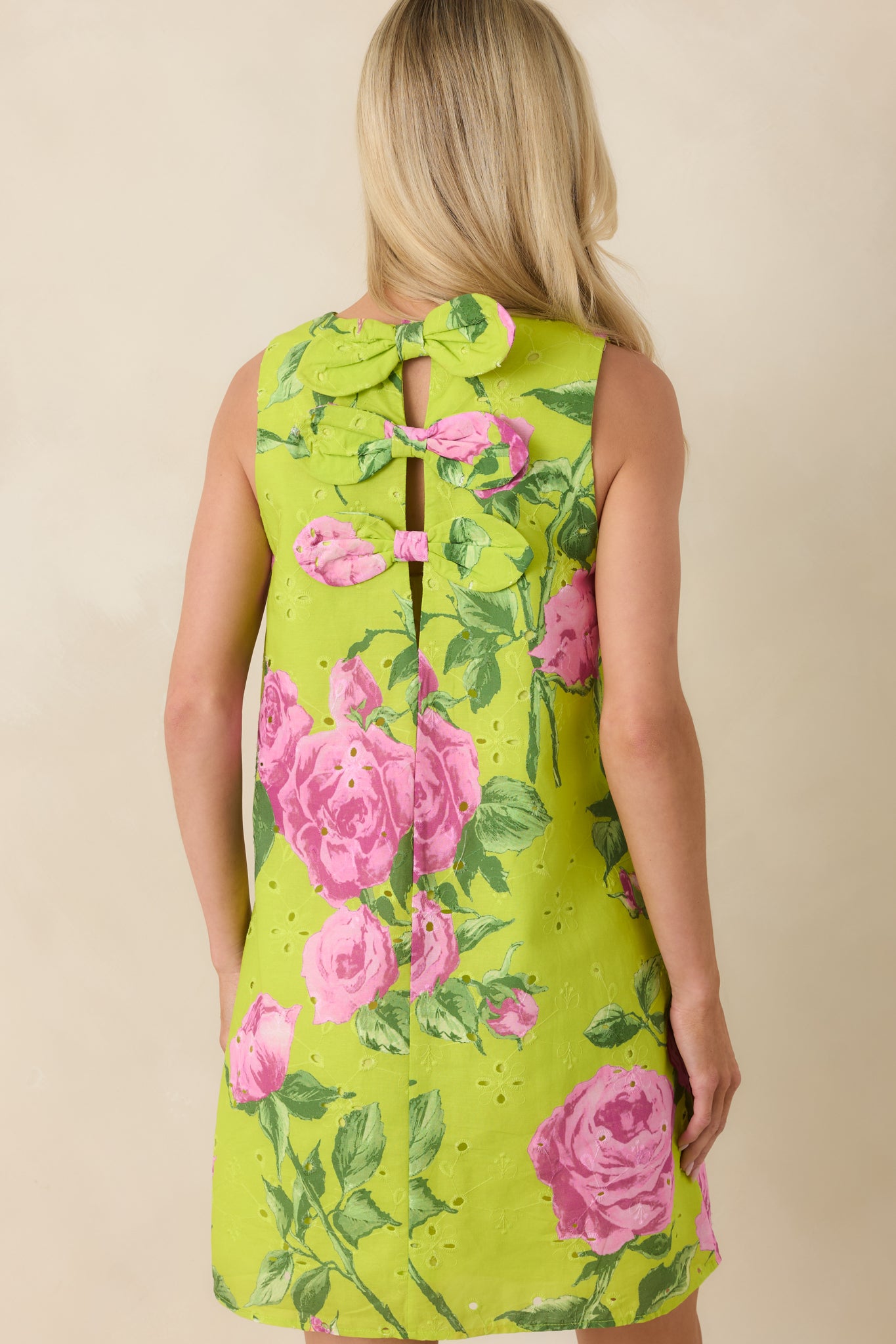 green dress with pink flowers Pink Ivy Garden Dress– Teuta Matoshi main image 0