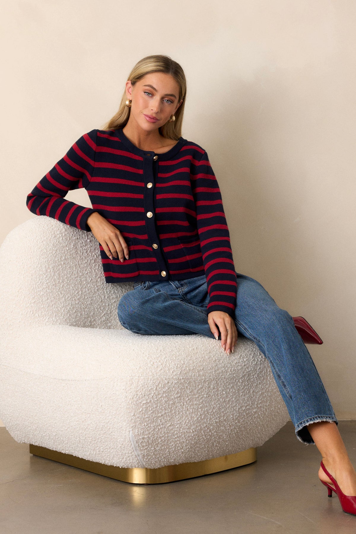 Red Emblem Cardigan main image 0