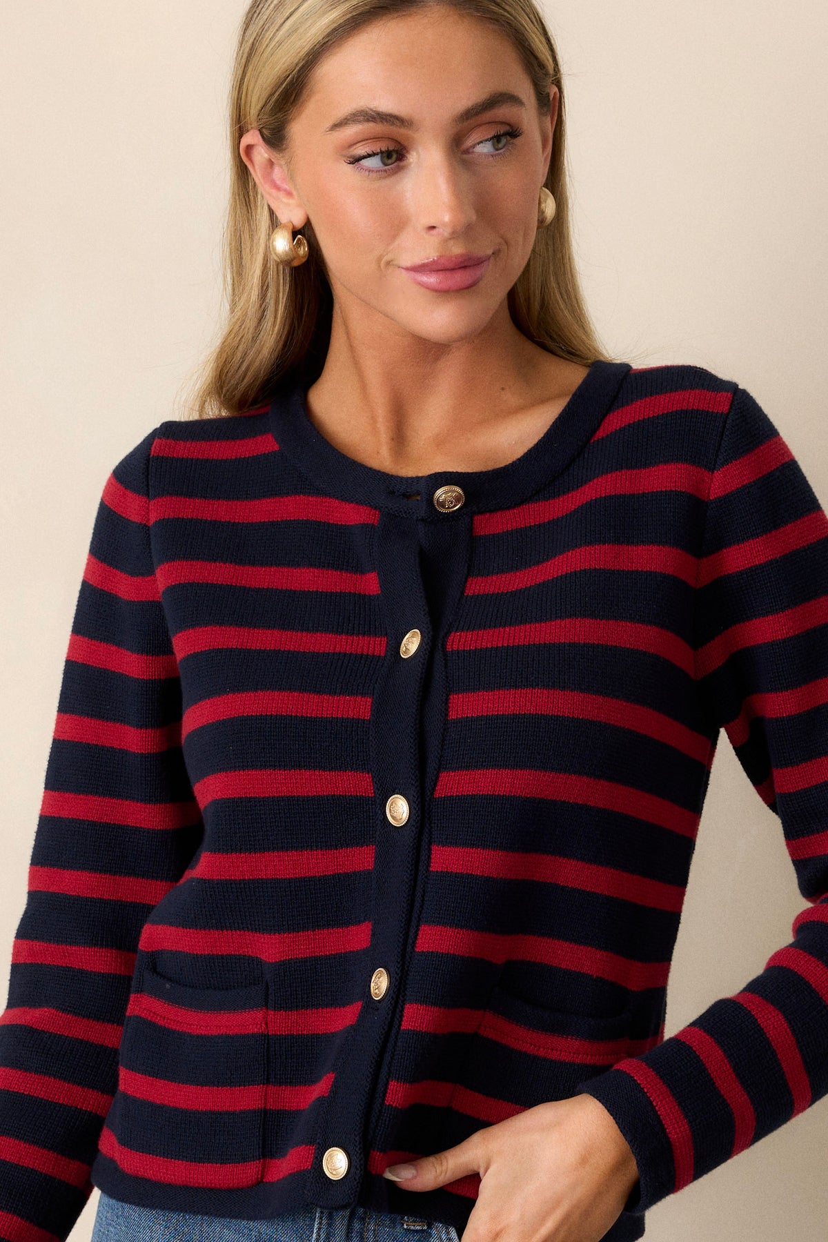 Red Emblem Cardigan main image 1